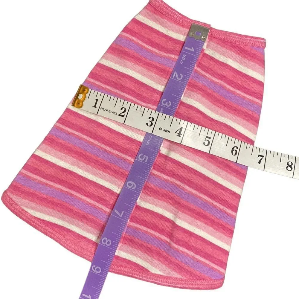 Pink Striped Knit Dog Shirt